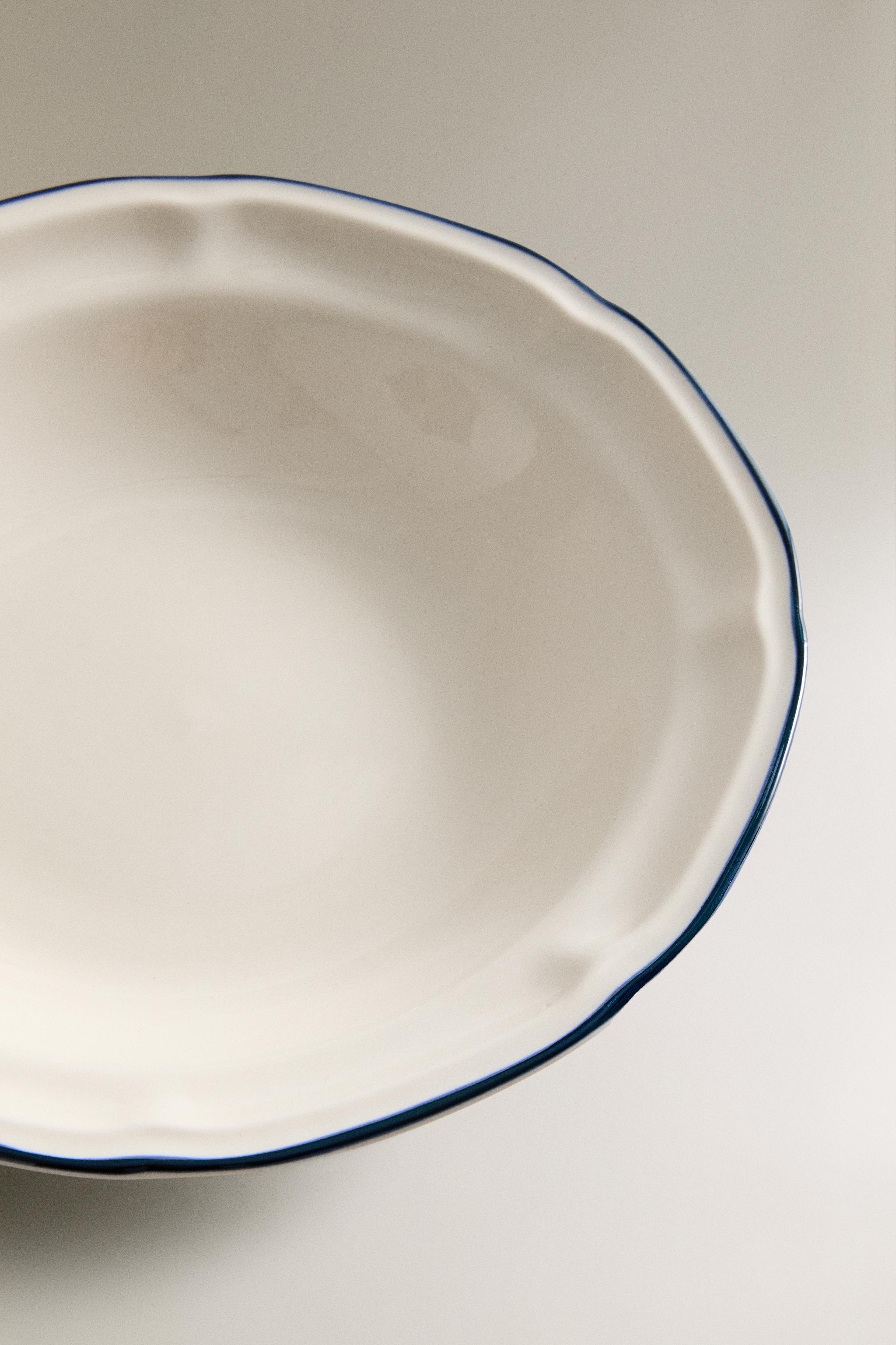 ASSIETTE CREUSE BORD CONTRASTANT